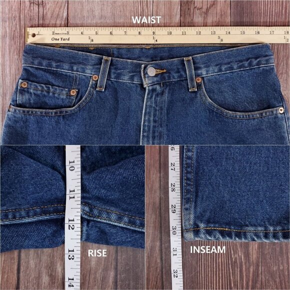 Vintage Levis 505 Mens 34X30.5 Regular Fit Straight Leg Red Tab Denim Jeans Y2K - Picture 16 of 16